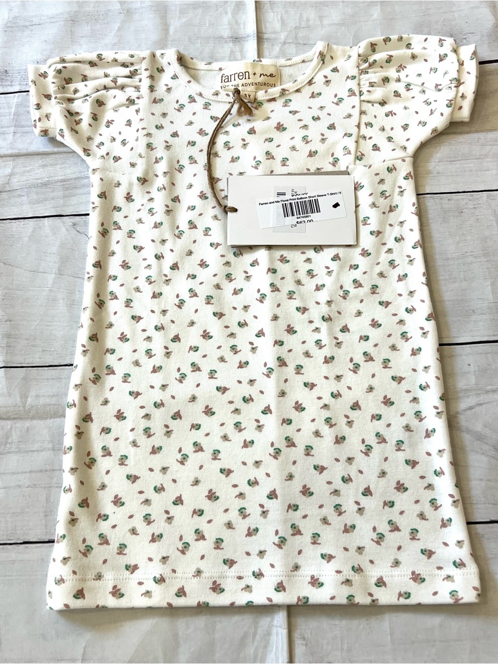 🆕NWT Farren + Me Floral Print Balloon Sleeve Tee
